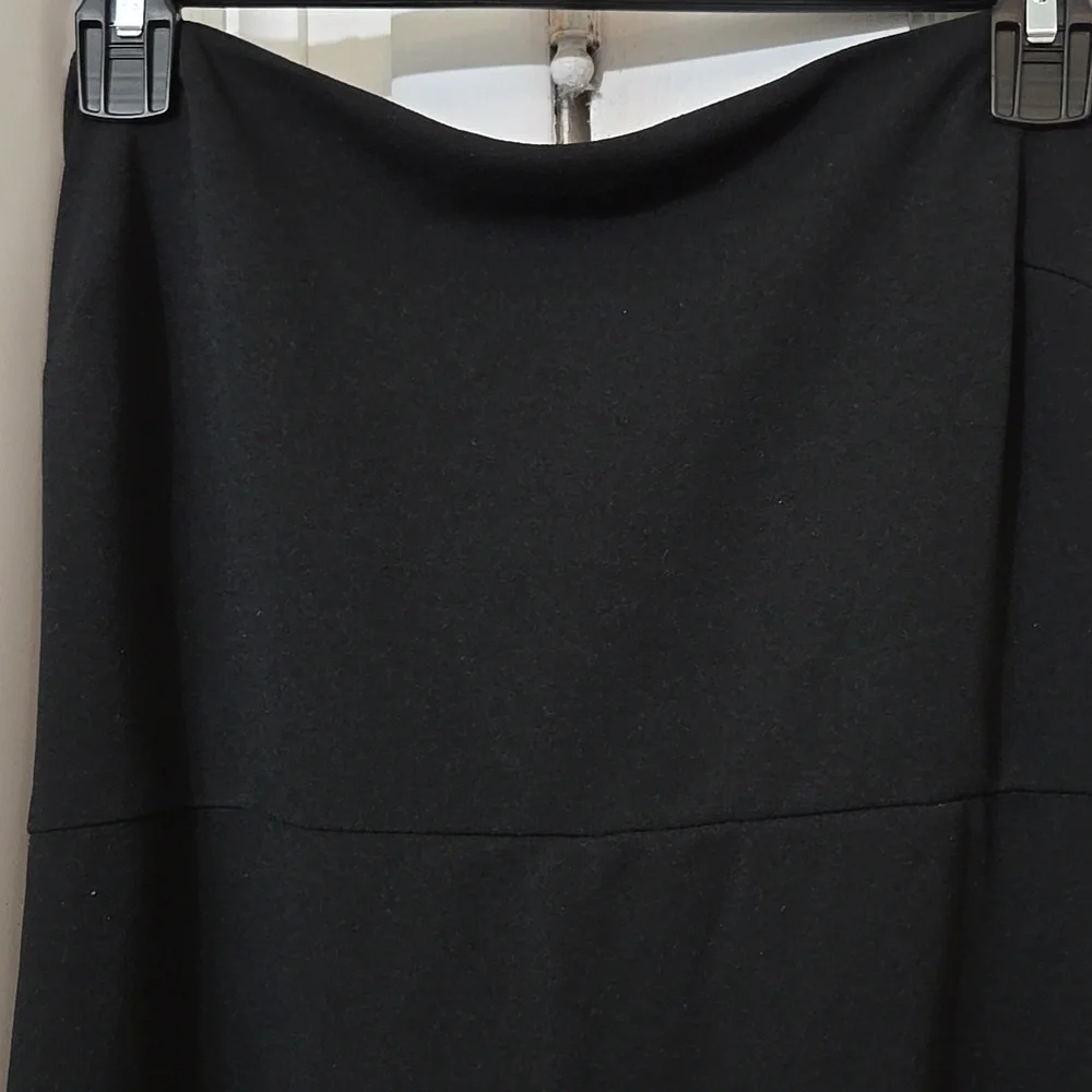 Lulus Womens Strapless NWT Elegant Black Maxi Dress With Ruffle Slit XL - Picture 4 of 8